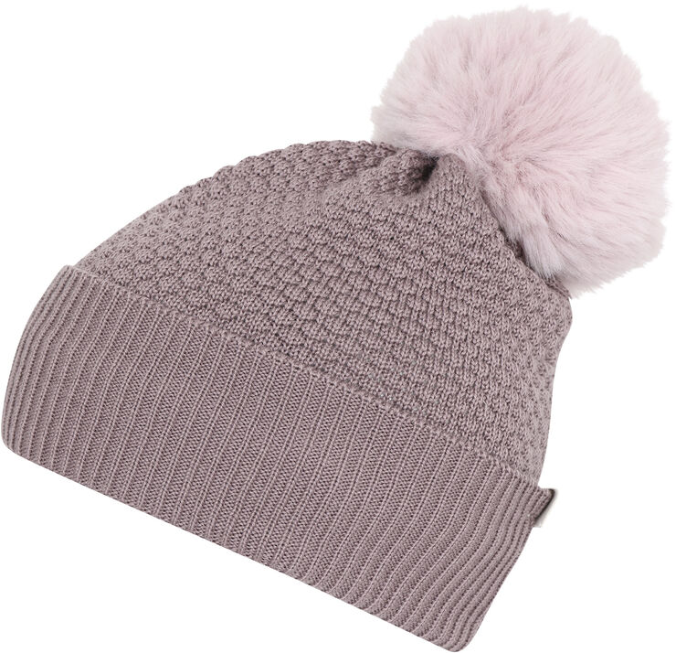 mpKids Chunky Oslo beanie w fake fur Mauve shadows