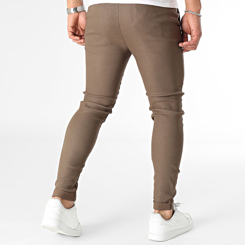 Pantalon Chino Skinny Marron