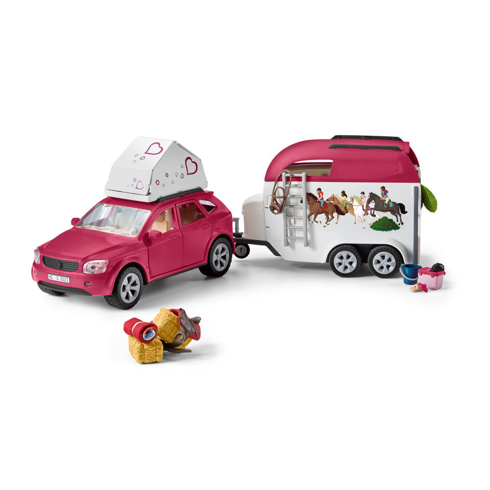 schleich HORSE CLUB avontuur met auto en paardentrailer 42535