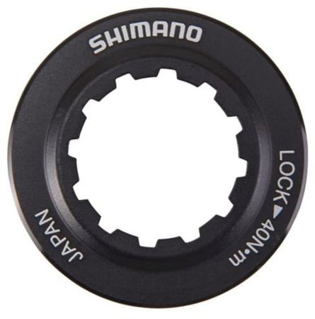 SM-RT81 Centerlock-Lockring mit Innenverzahnung für Schnellspannnaben   Steckachsen bis 12mm  schwarz