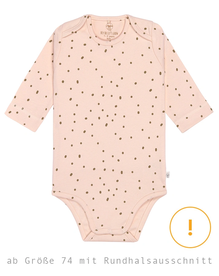 Langarm-Body DOTS in powder pink