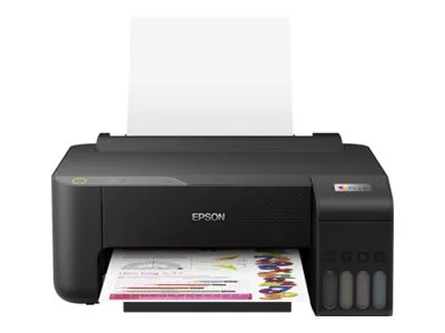 Epson EcoTank L1230 - Printer - farve - blækprinter - ITS - A4/Legal - 5760 x 1440 dpi - op til 10 spm (mono) / op til 5 spm (farve) - kapacitet: 100 ark - USB - sort