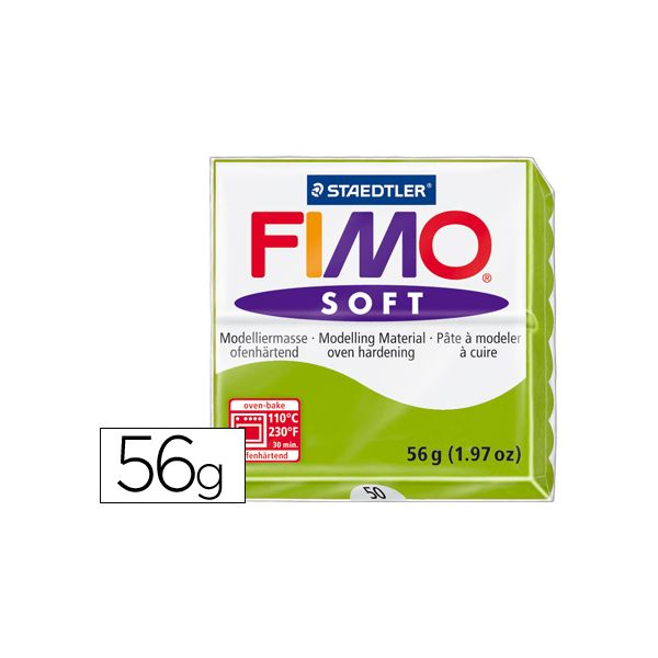 Staedtler Fimo Pasta p/ Modelar Soft 50 Verde Maçã 56g