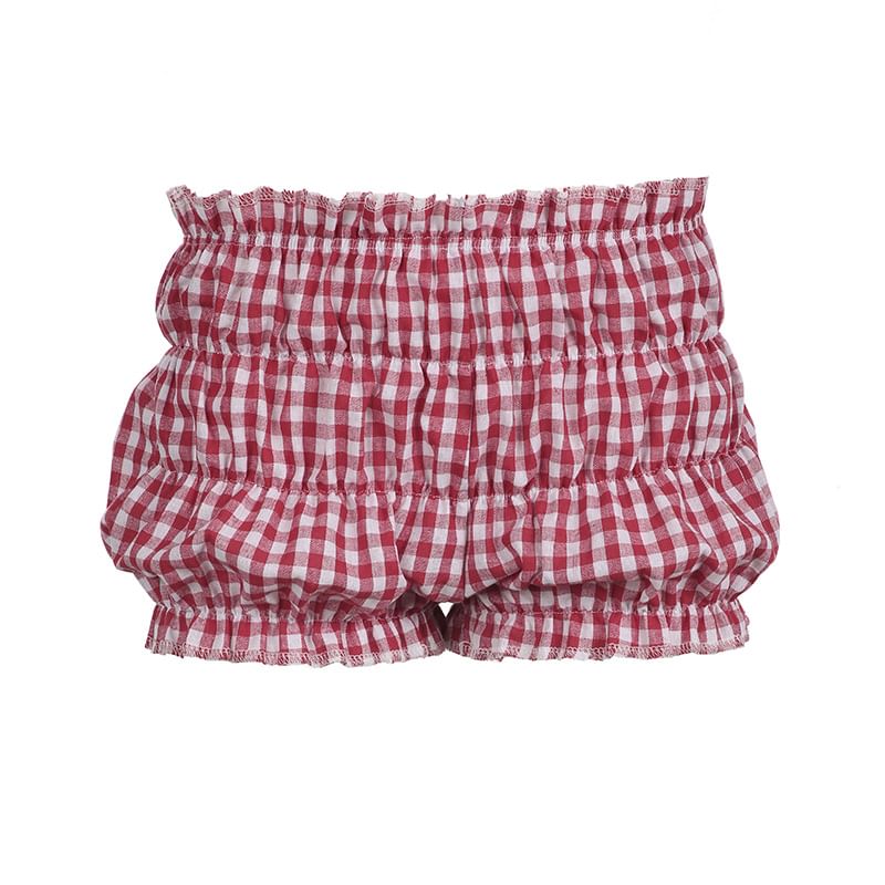 Trisica - Geruite ballonshorts met elastische taille