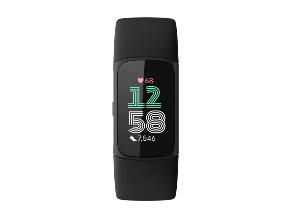 Fitbit Charge 6 - Sort aluminium - aktivitetssporer med uendelighedsbånd - silikone - obsidian - Bluetooth, NFC - 37.64 g