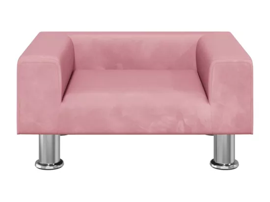 Canapé pour enfants rose 50x40x26,5 cm velours