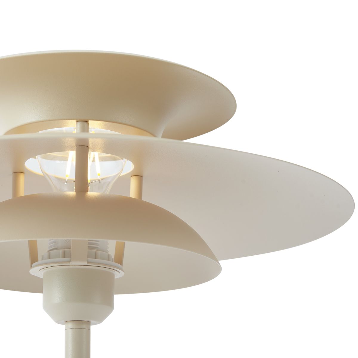 Retro tafellamp beige staal 45cm - Pauly