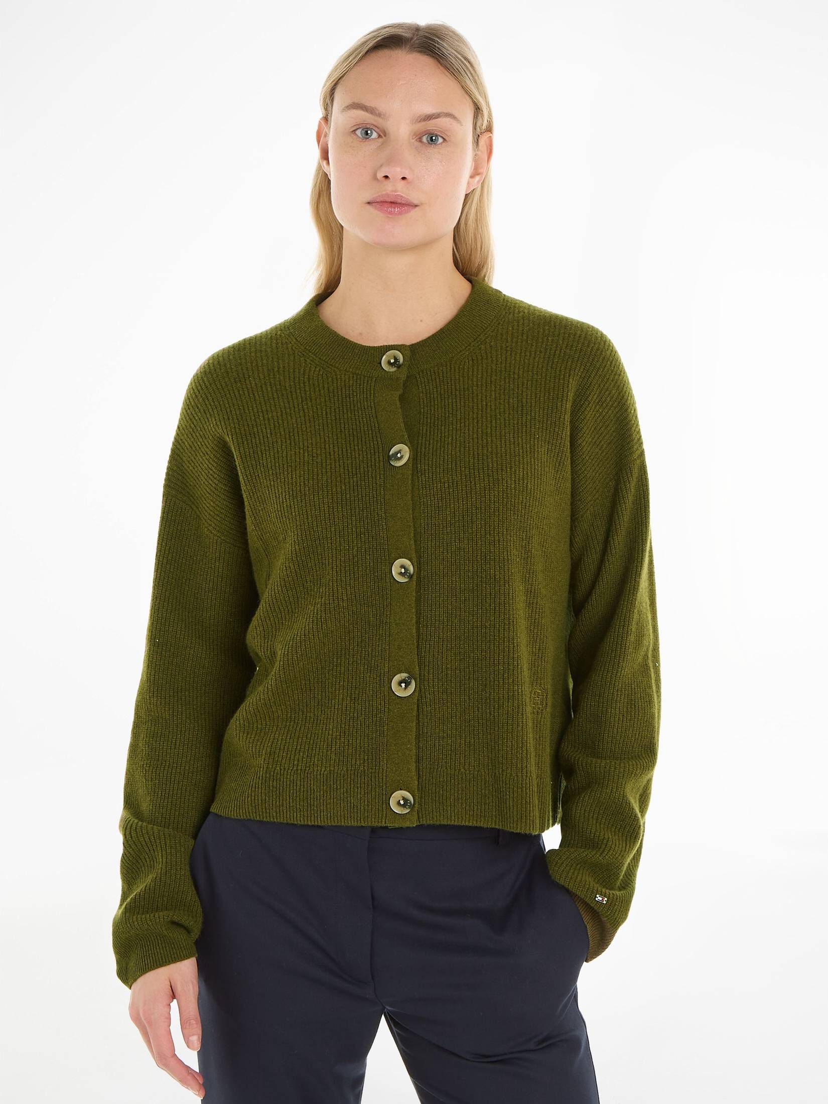 Tommy Hilfiger| Damen Cardigan mit Kaschmirwolle