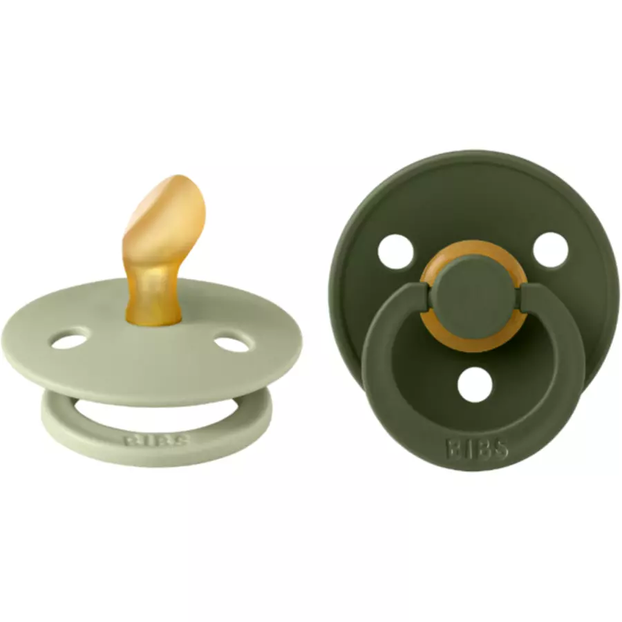 BIBS® Schnuller Colour Anatomischer Sauger 0-6 Monate Sage & Hunter Green 2 Stk.