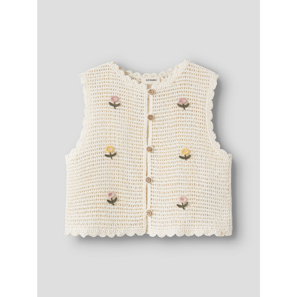 Køb Lil'Atelier Coconut Milk Nmfflora Strik Vest Lil