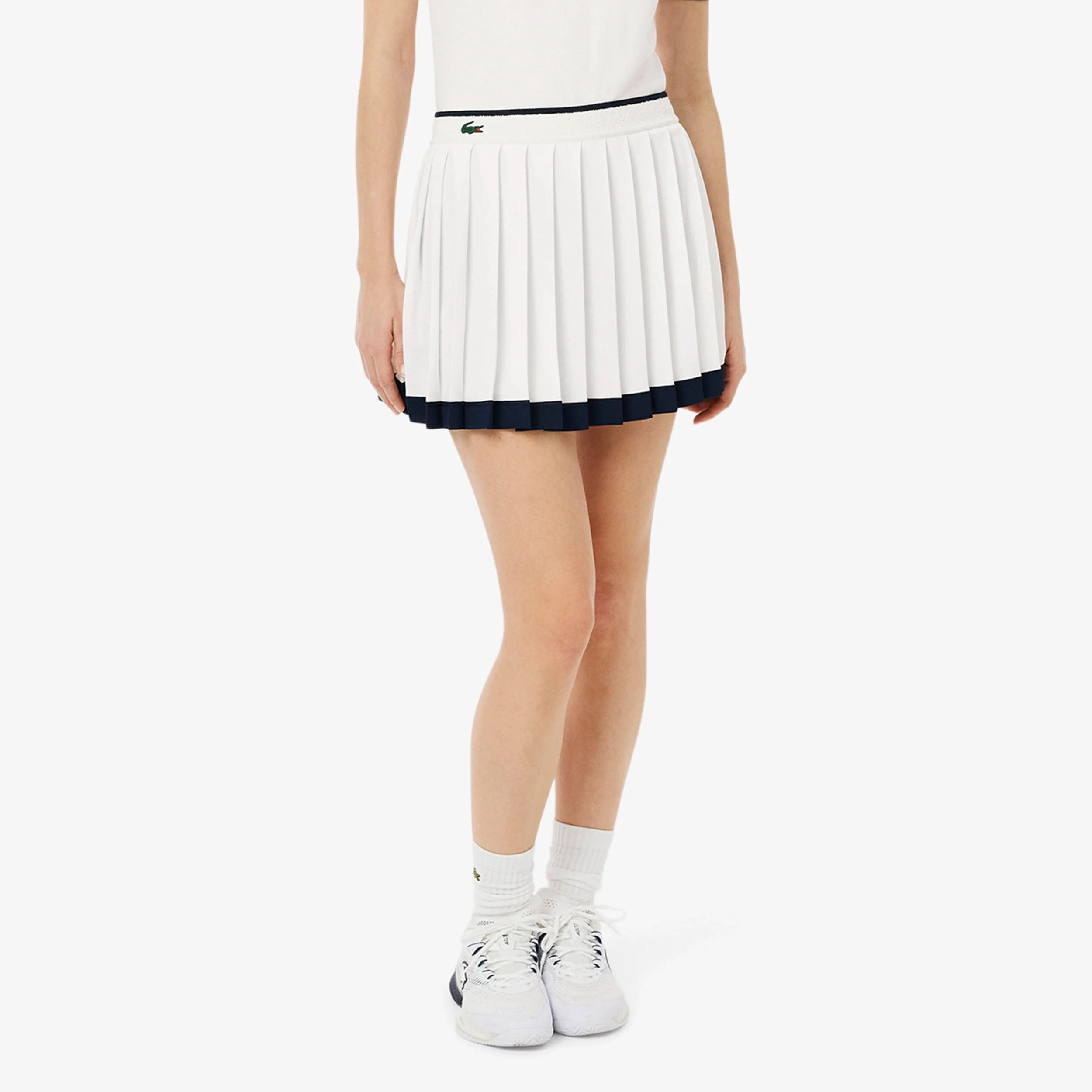 Lacoste Jupe Femmes - Crème , Bleu Foncé