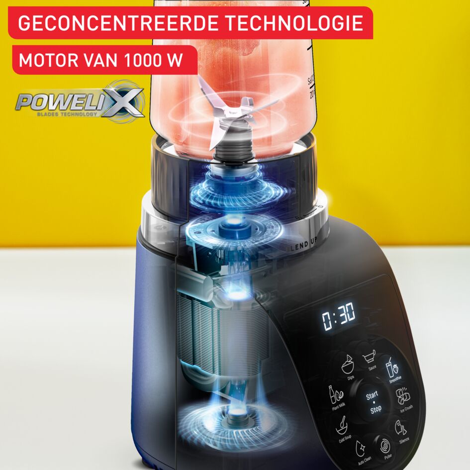 Blend Up BL19H4 Krachtige compacte blender - 8 programma's - 1000 W - 700 mL