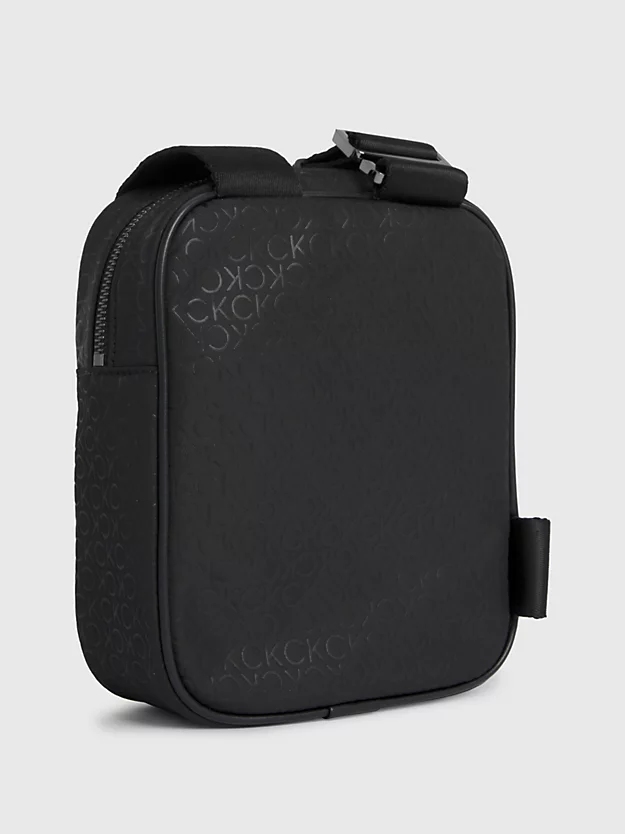 Bolsa de ombro pequena com logo para repórter