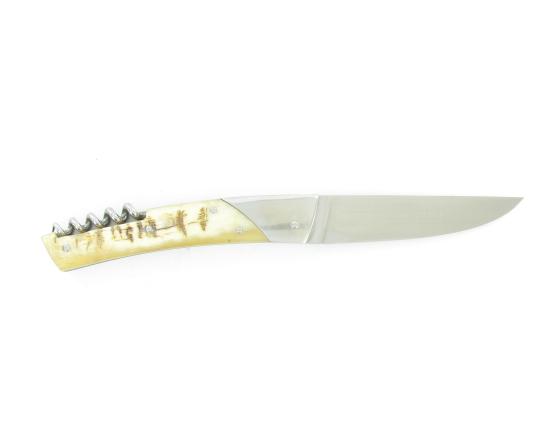 Thiers 11 cm CORNE de BELIER avec tire-bouchon Couteau de Poche le Thiers par Florinox