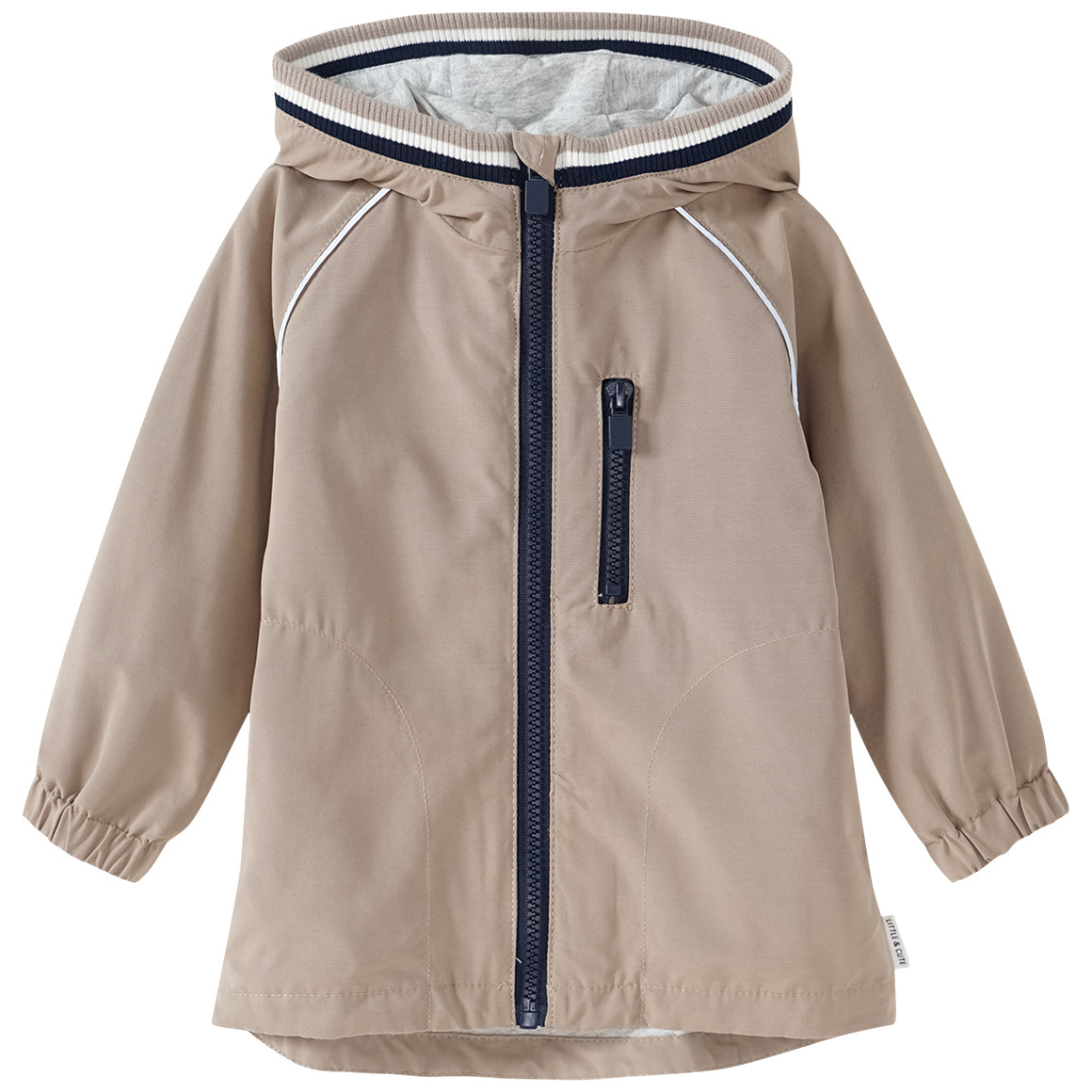 Topomini Jungen 3-in1 Jacke mit herausnehmbarer Weste hellbraun / dunkelblau