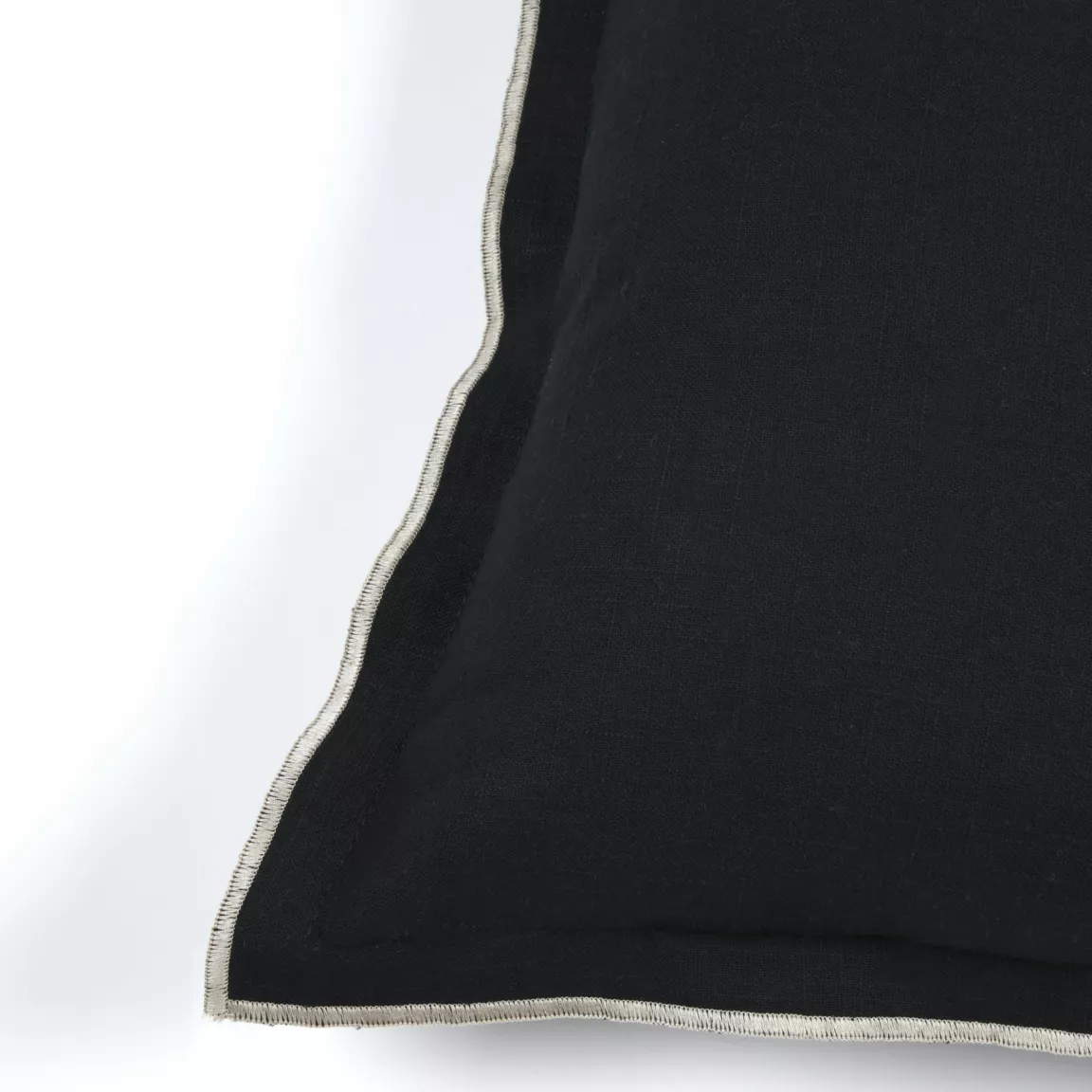 Coussin rectangulaire coton (40 x 60 cm) Helios Noir