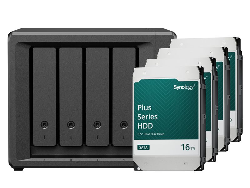 Synology NAS DiskStation DS425  4-bay HDD 64 TB Ihr zentraler Hub für Speicherung, Synchronisierung und nahtlose Zusammenarbeit
