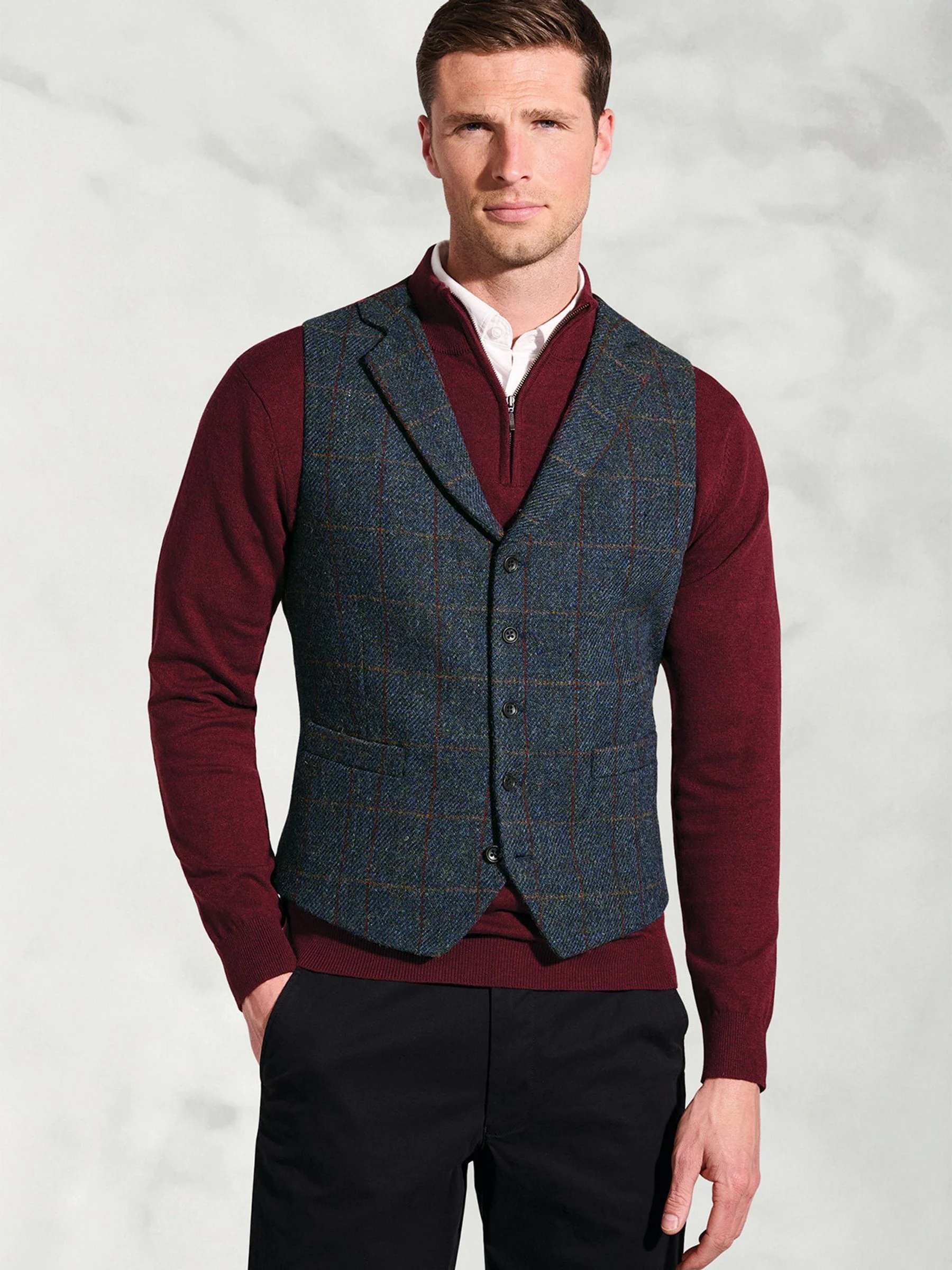 Brook Taverner Check Harris Tweed® Waistcoat