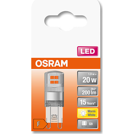 Osram LED pin 1,9W - varmt hvidt lys