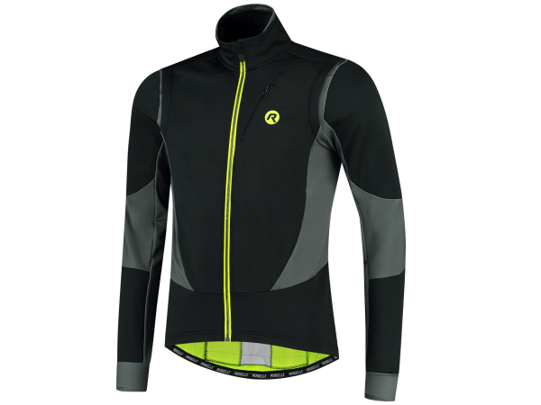 Rogelli Brave Vinterjakke, Black/Fluor/Grey