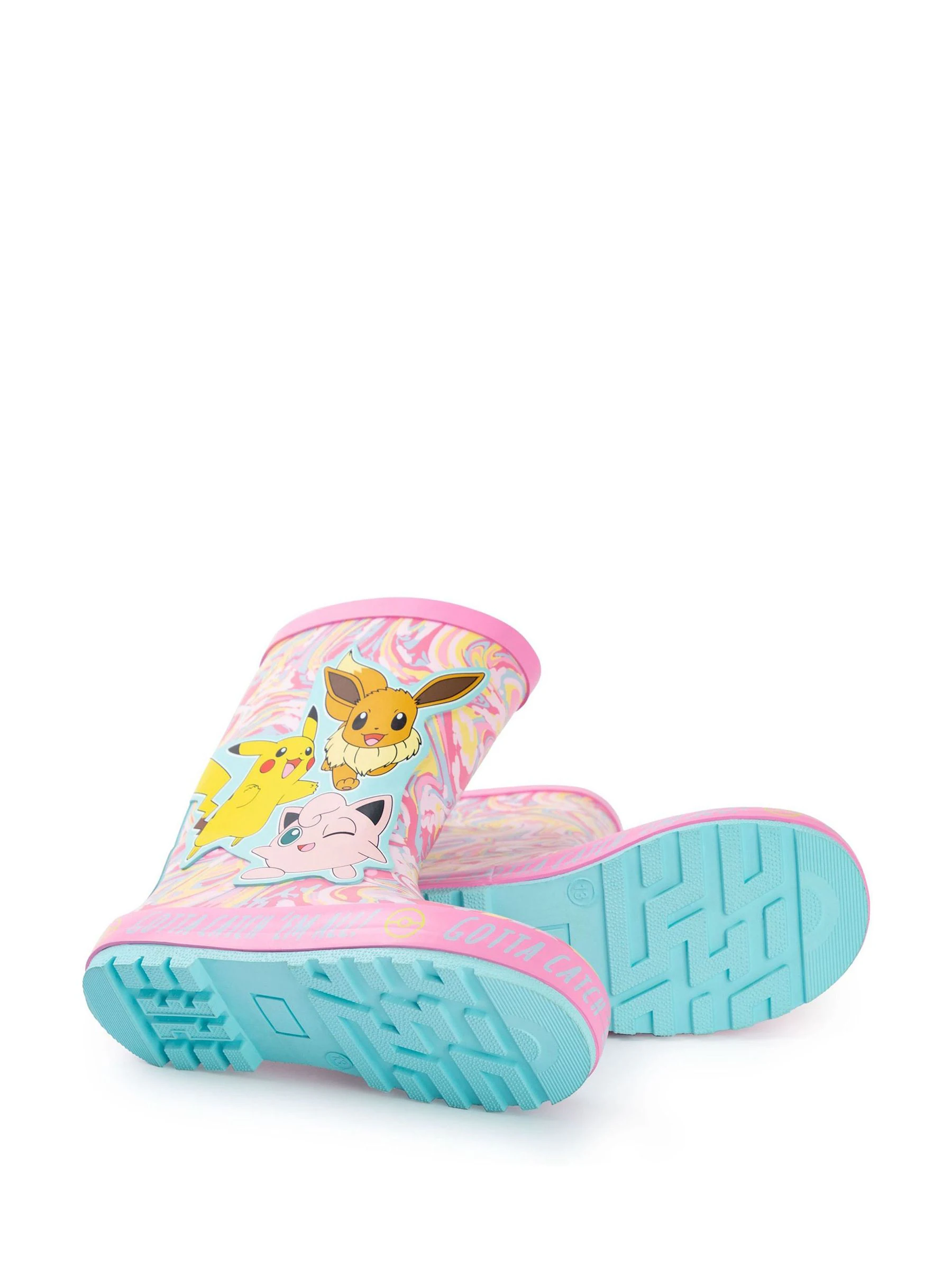 Roze - Vanilla Underground Kids Pokemon Wellies with Handles