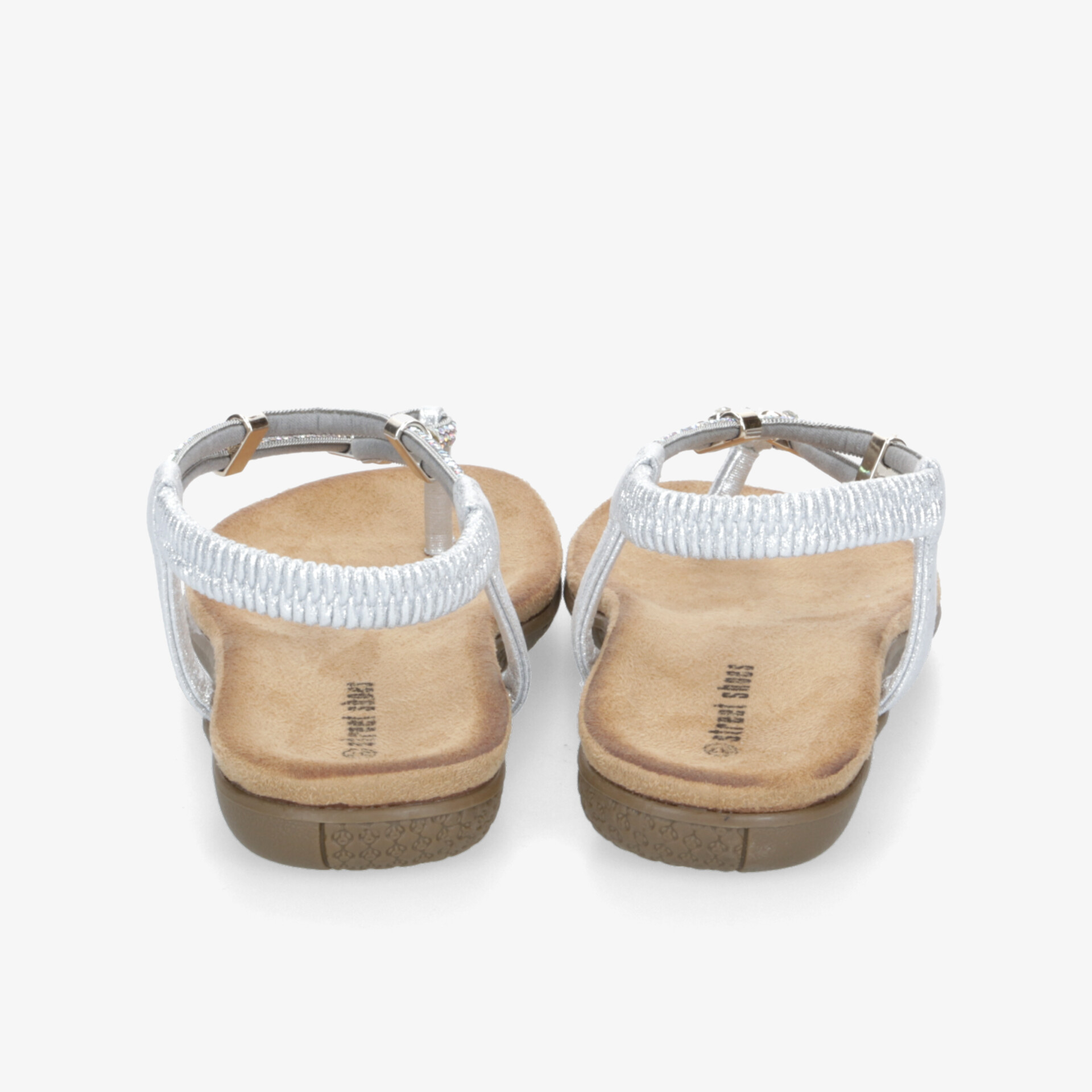street shoes Damen Zehentrenner silber