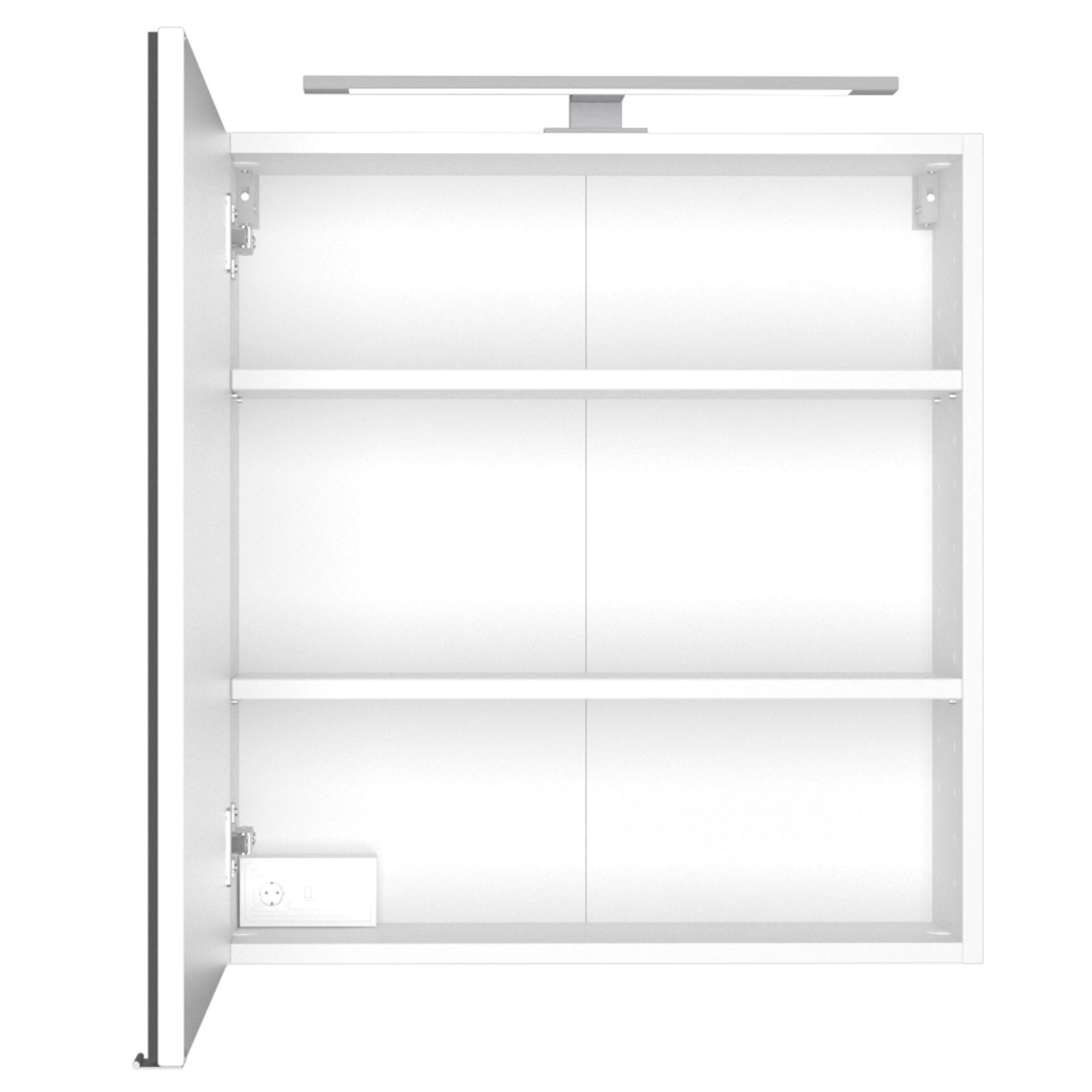 3-teiliges Badmöbel-SetDAVOS - weiß - 90 cm breit - Becken rechts
