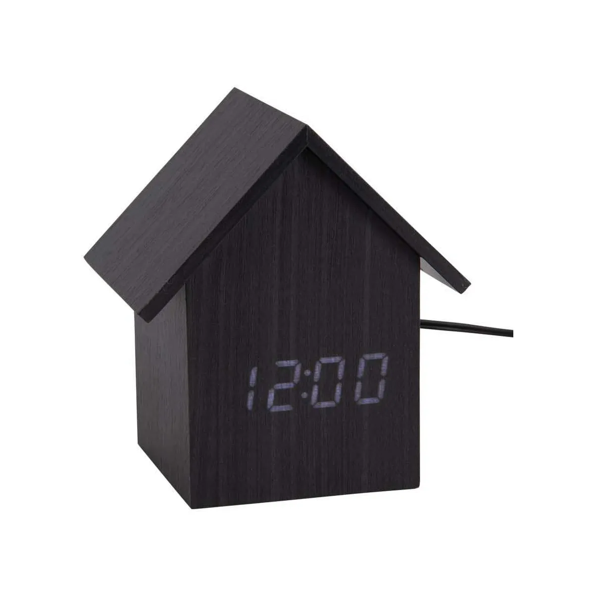 Karlsson Réveil Bois LED Noir