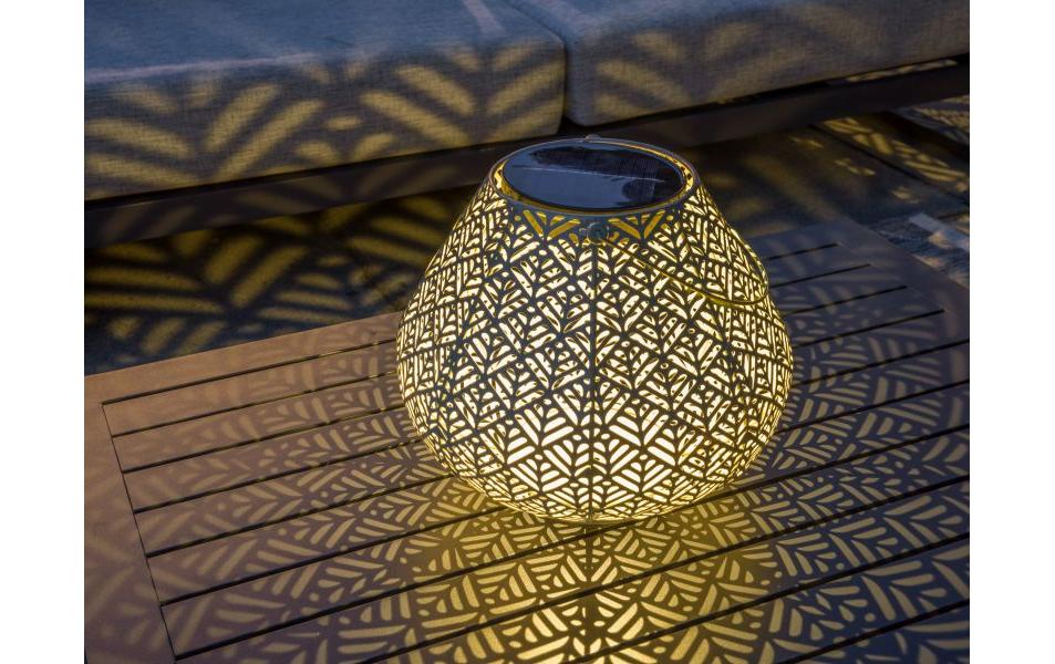 Laterne Solar Antic Sofia, Ø 29 cm, AquaSolarleuchte zum Aufstellen oder Aufhängen
