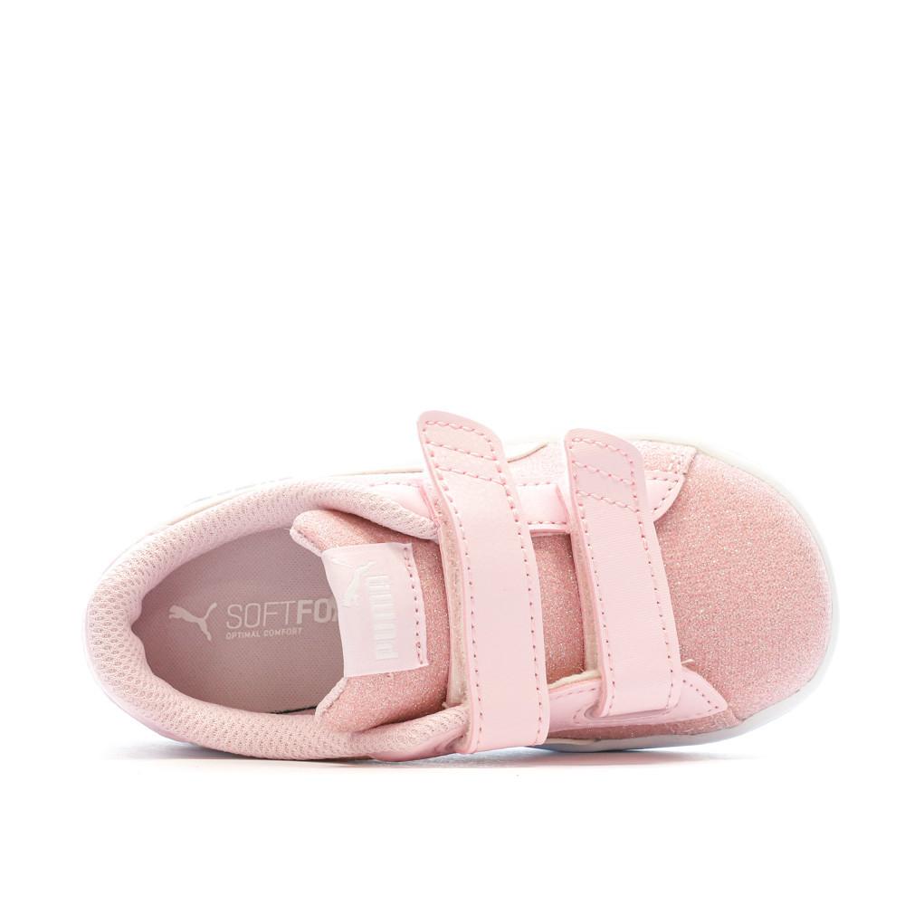 Puma Baskets Roses à paillette Fille Puma Smash Glitz Glam