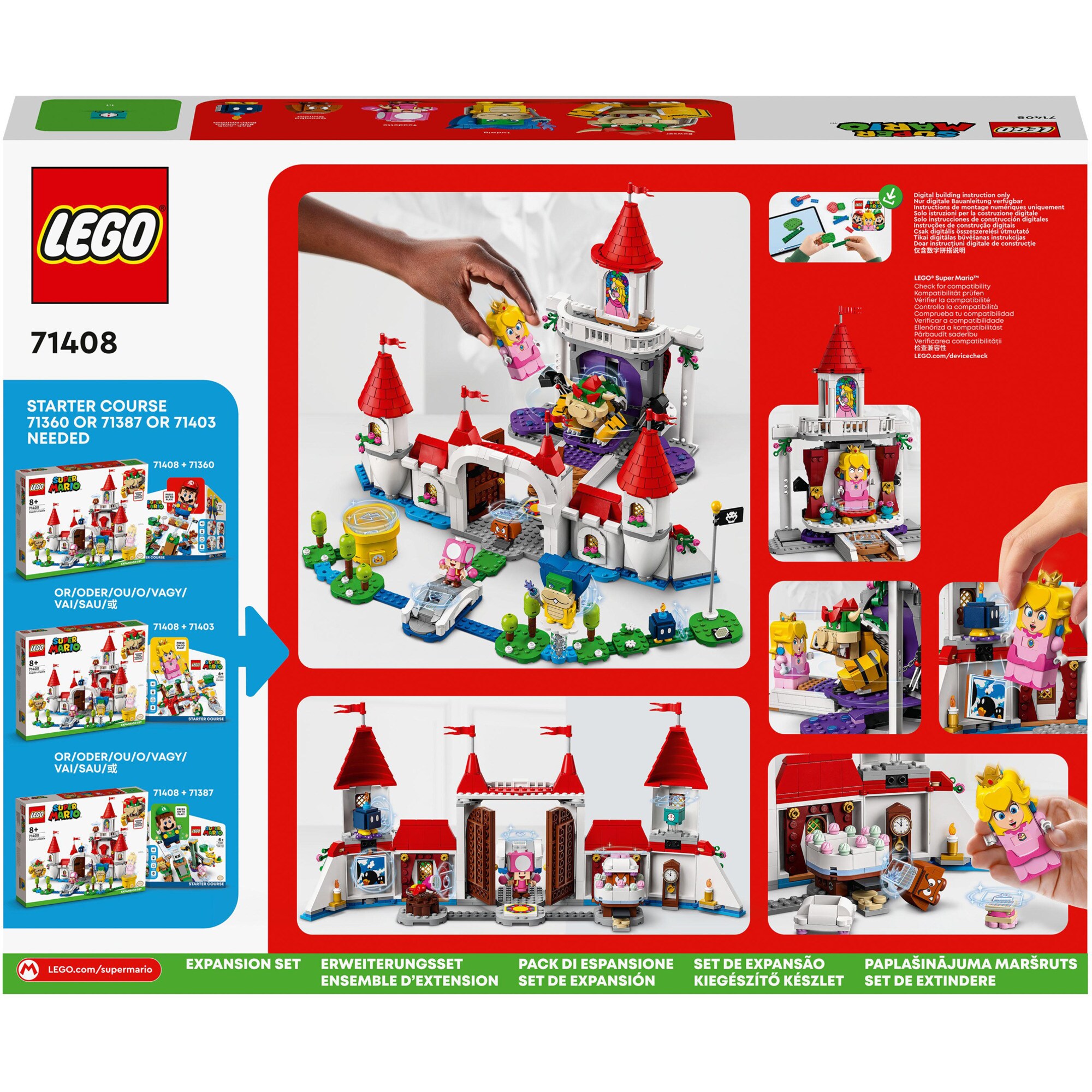 LEGO Konstruktionsspielzeug Super Mario Princess Peach Palast – Erweiterungsset