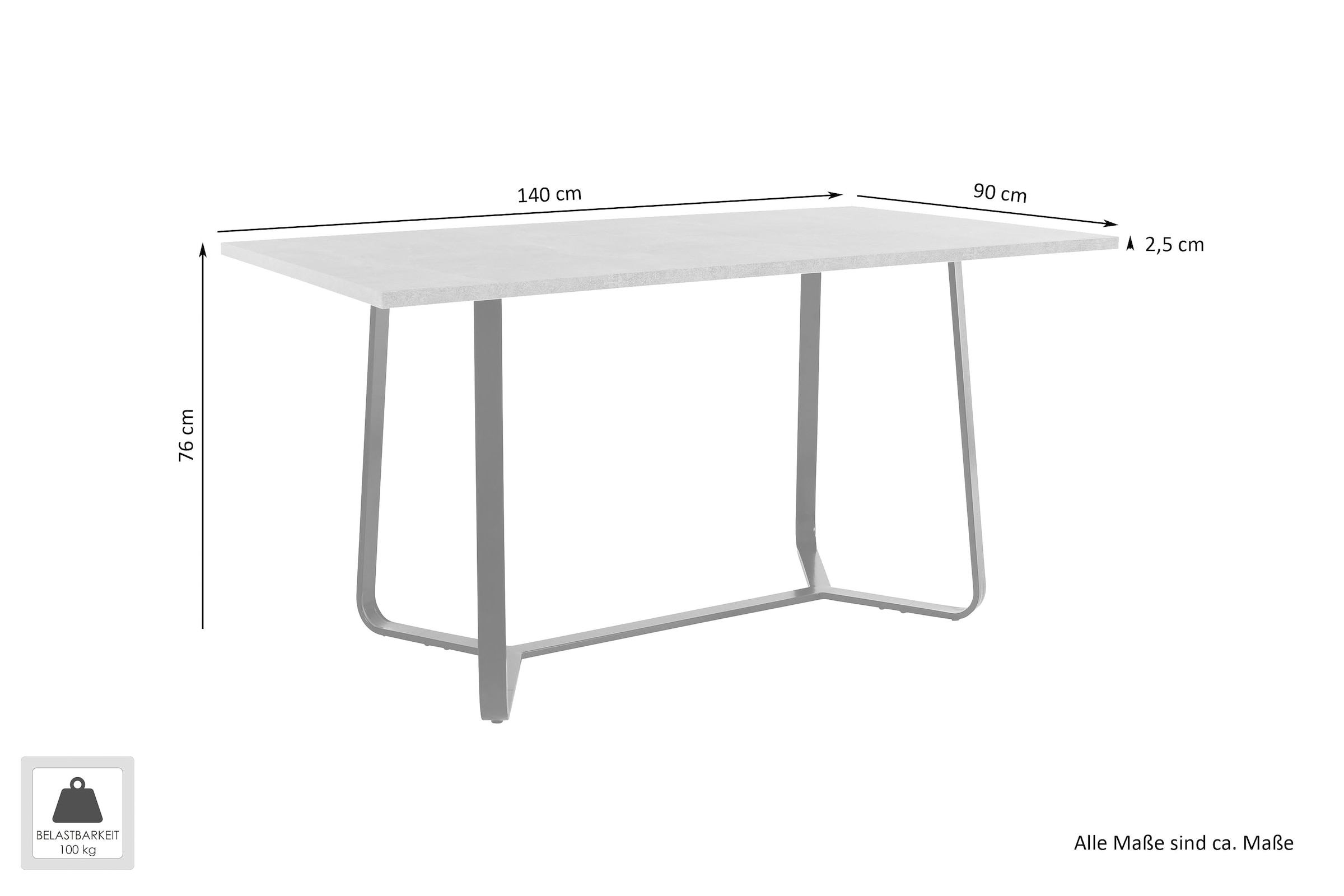 byLIVING Esstisch »Talea« , Breite 140 oder 160 cm