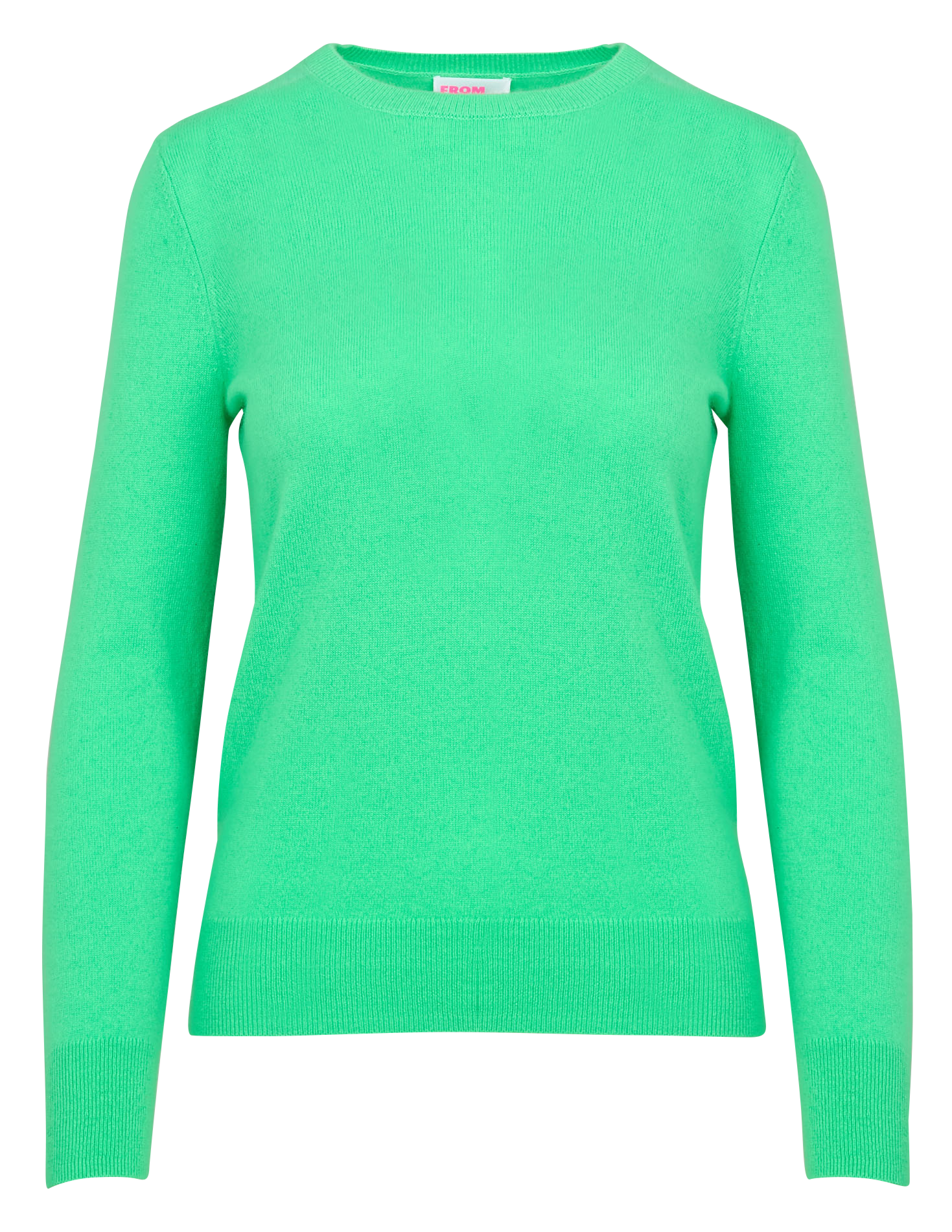 Pull droit col rond en cachemire | Vert