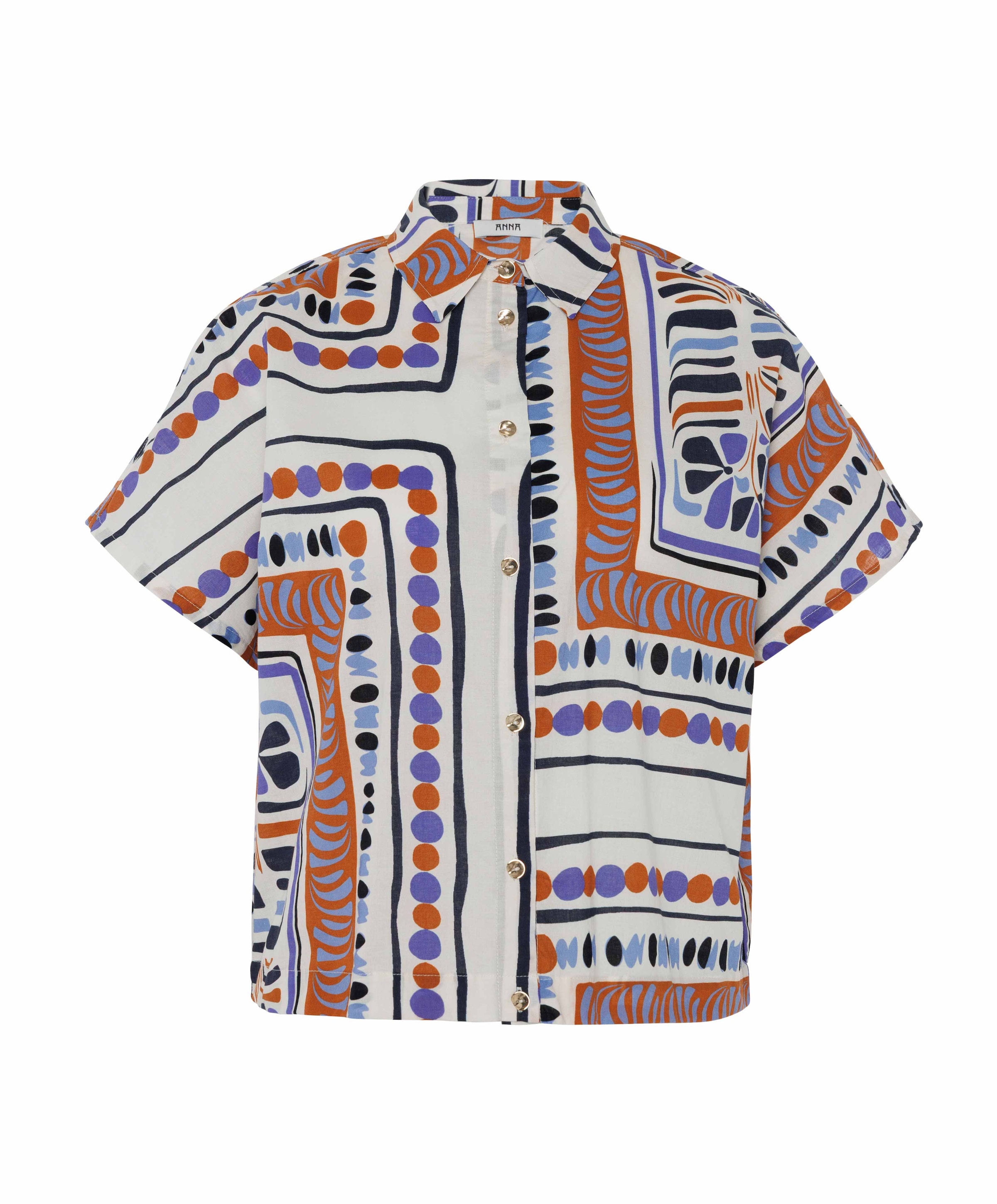 Anna Dames blouse bruin