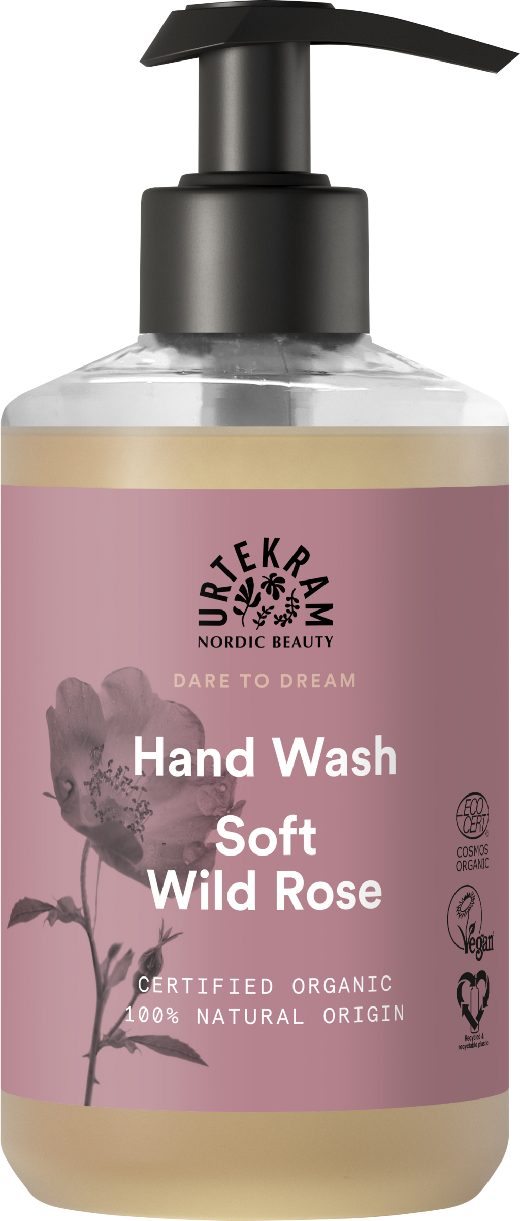 URTEKRAM  Soft Wild Rose Hand Wash, 300 ml