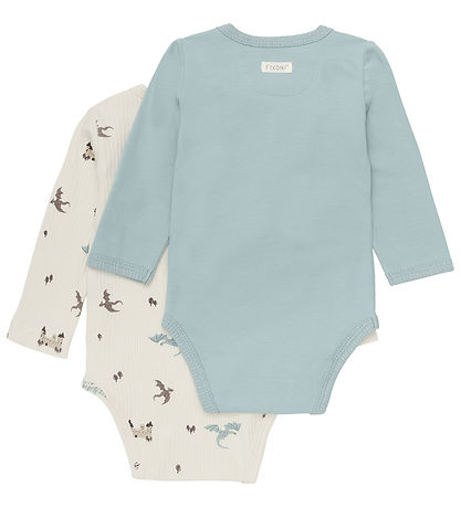 Fixoni Body l/æ - 2-pak - Rib - Sølver Blue