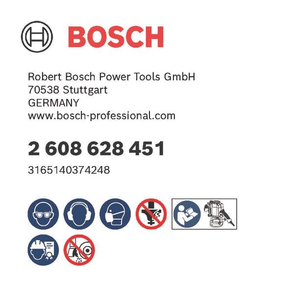 Bosch 2608628451 1/2rondproffrees Kog 2-SN 9,5x4,7x6