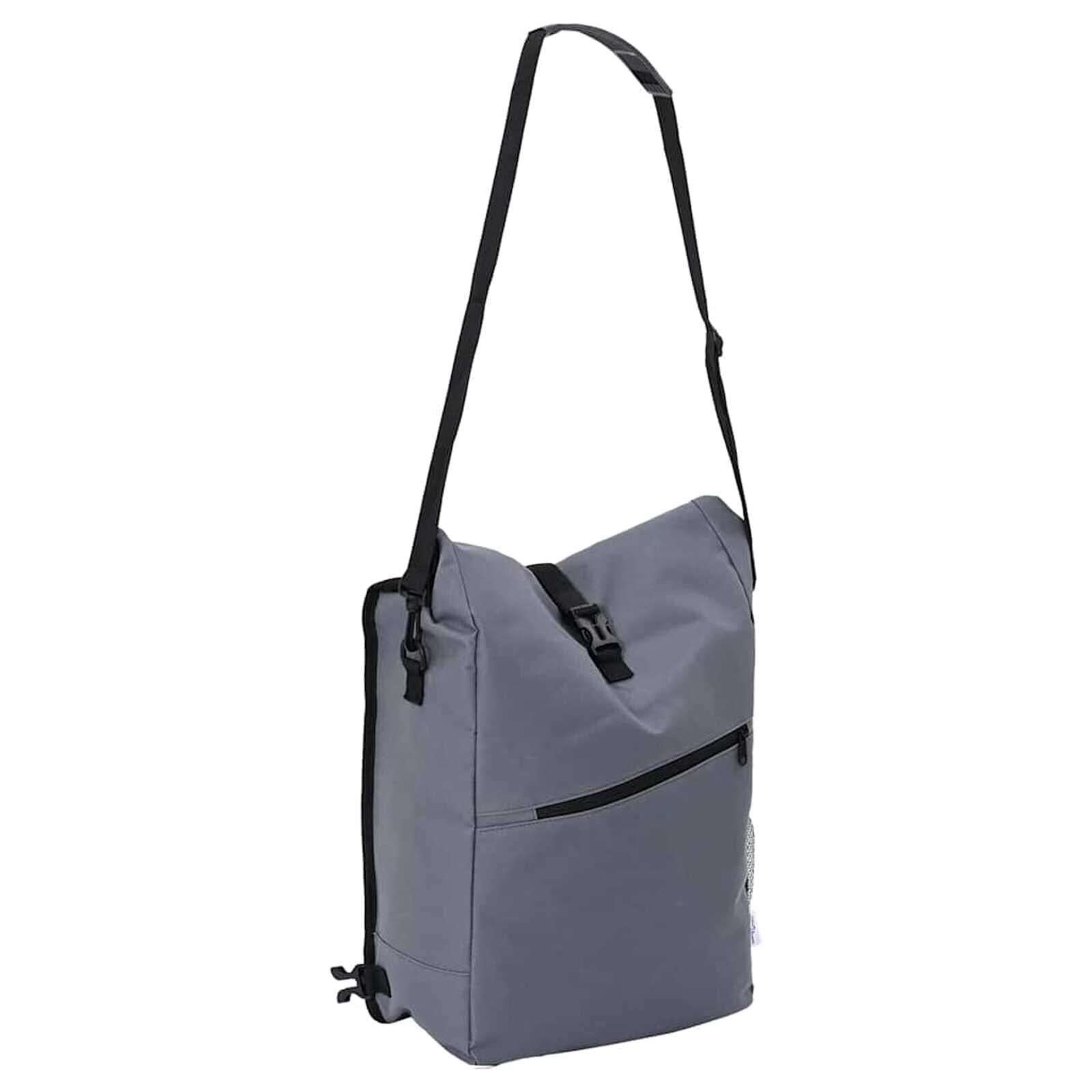 vidaXL Fietstas Grijs 33 x 16 x 48 cm Polyester