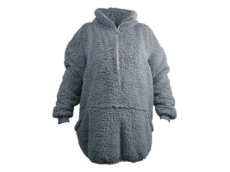 Unique Living Willow Long oversized hoodie - Dark Grey