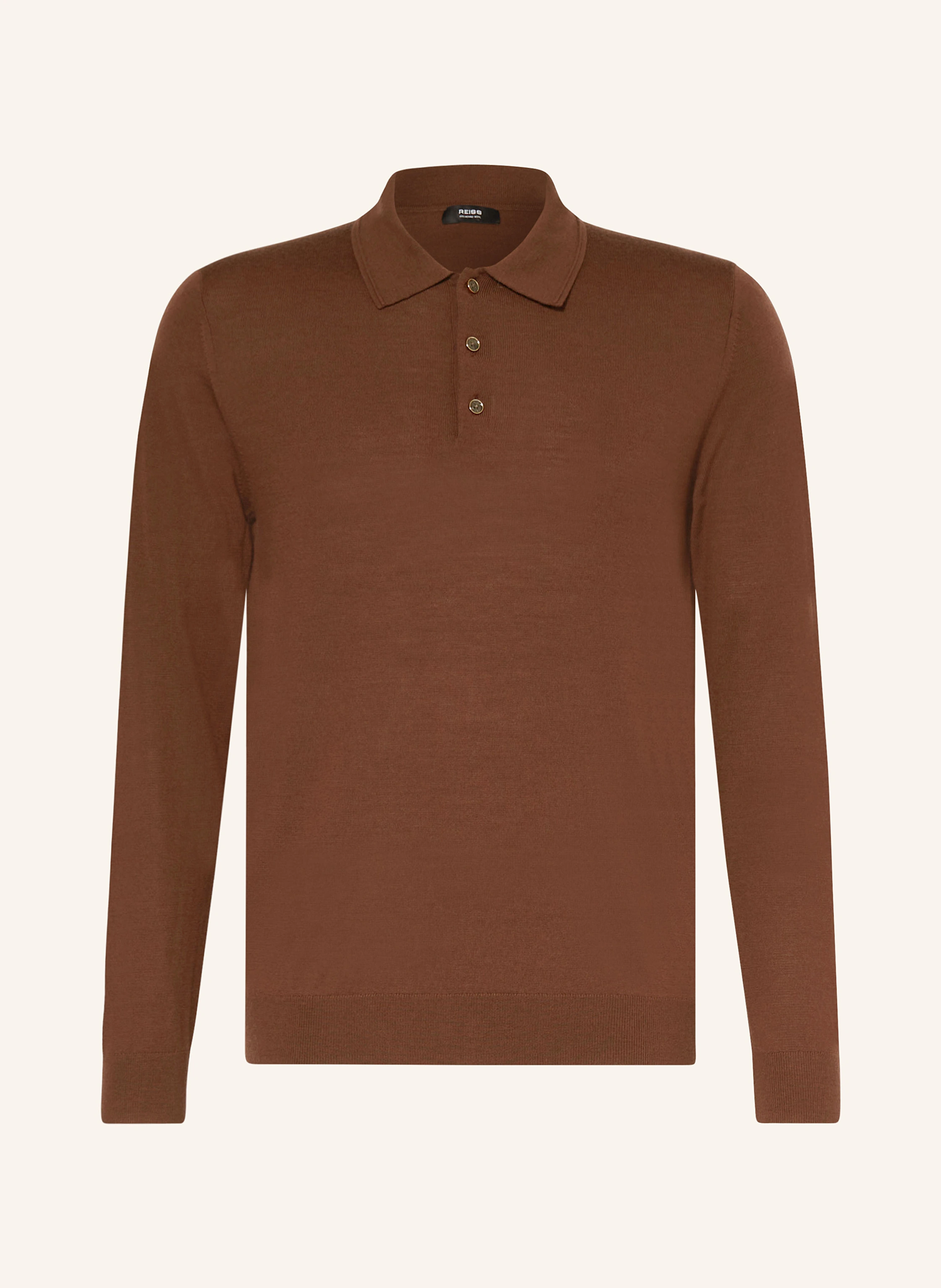 REISS Strick-Poloshirt TRAFFORD aus Merinowolle