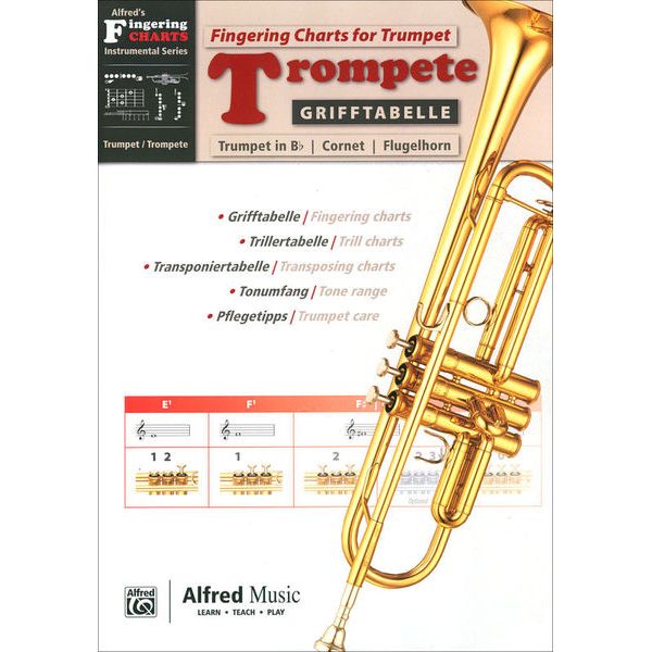 Alfred Music Publishing Grifftabelle Trompete