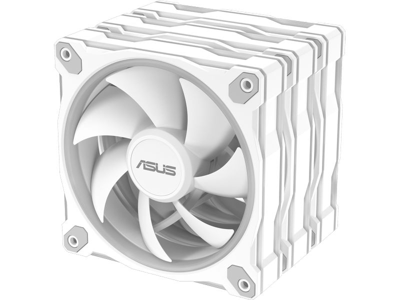 ASUS PC-Lüfter Prime MR120 Fan ARGB 3in1 Weiss Hochwertiger 120-mm PWM-Lüfter mit 20 adressierbaren LEDs