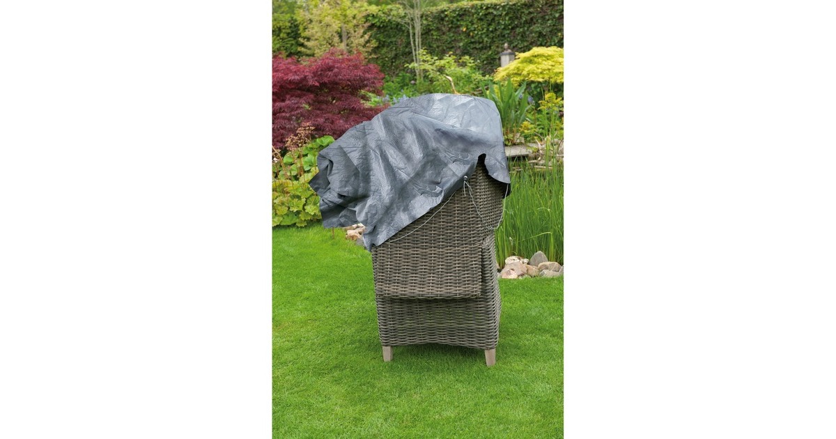 NatureTuinmeubelafdekhoes voor gestapelde stoelen afdekking  (Grijs, 6031601)