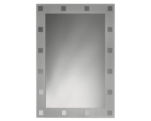 Decoratieve spiegel, contrast zilver, rechthoekig, 50 x 70 cm