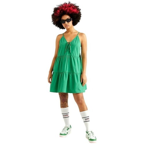 Tommy Jeans - VESTIDO DE POPELIN MUJER DW0DW15184 Verde