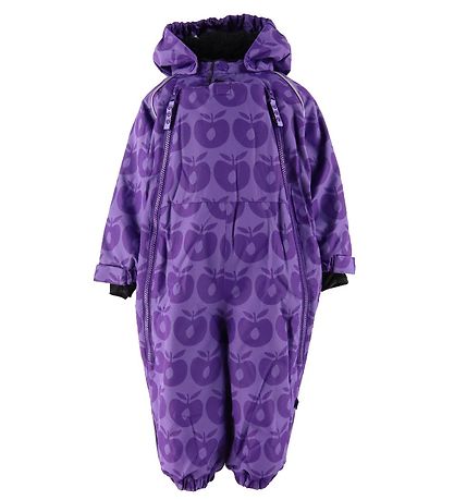Småfolk Schneeanzug - Purple Heart m. Äpfel