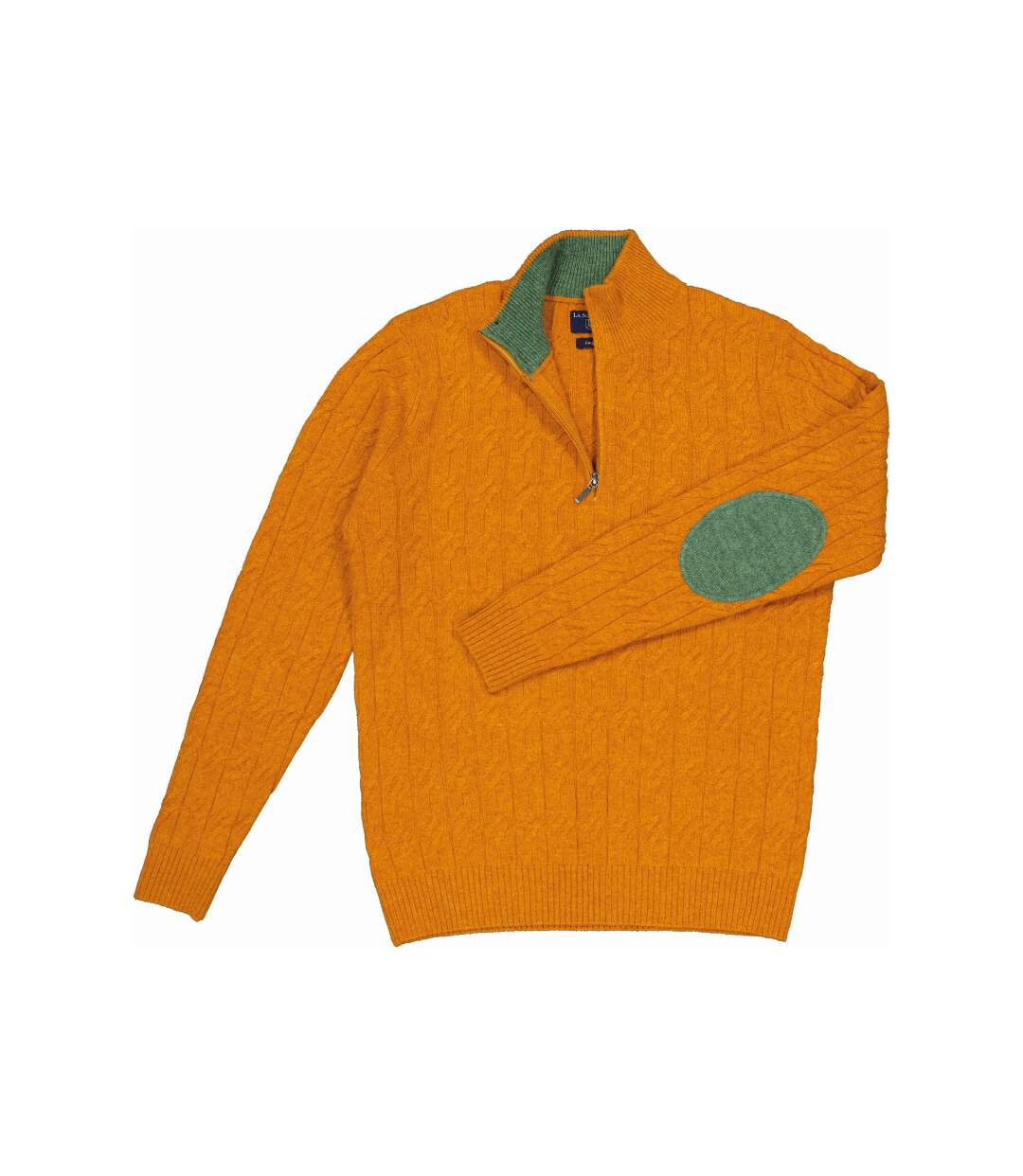 Pull torsadé col zippé