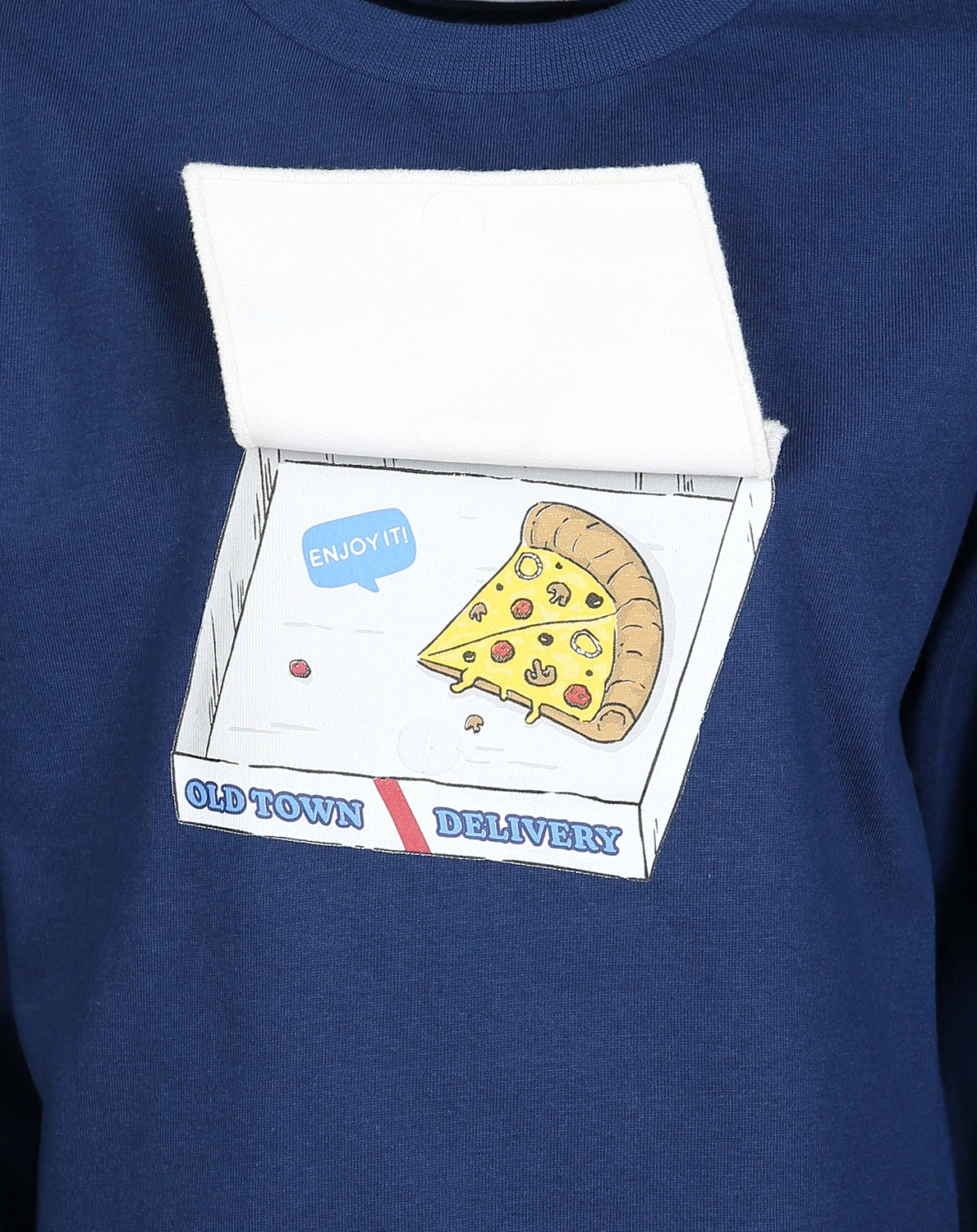 Langarm-Shirt PIZZA in tinte