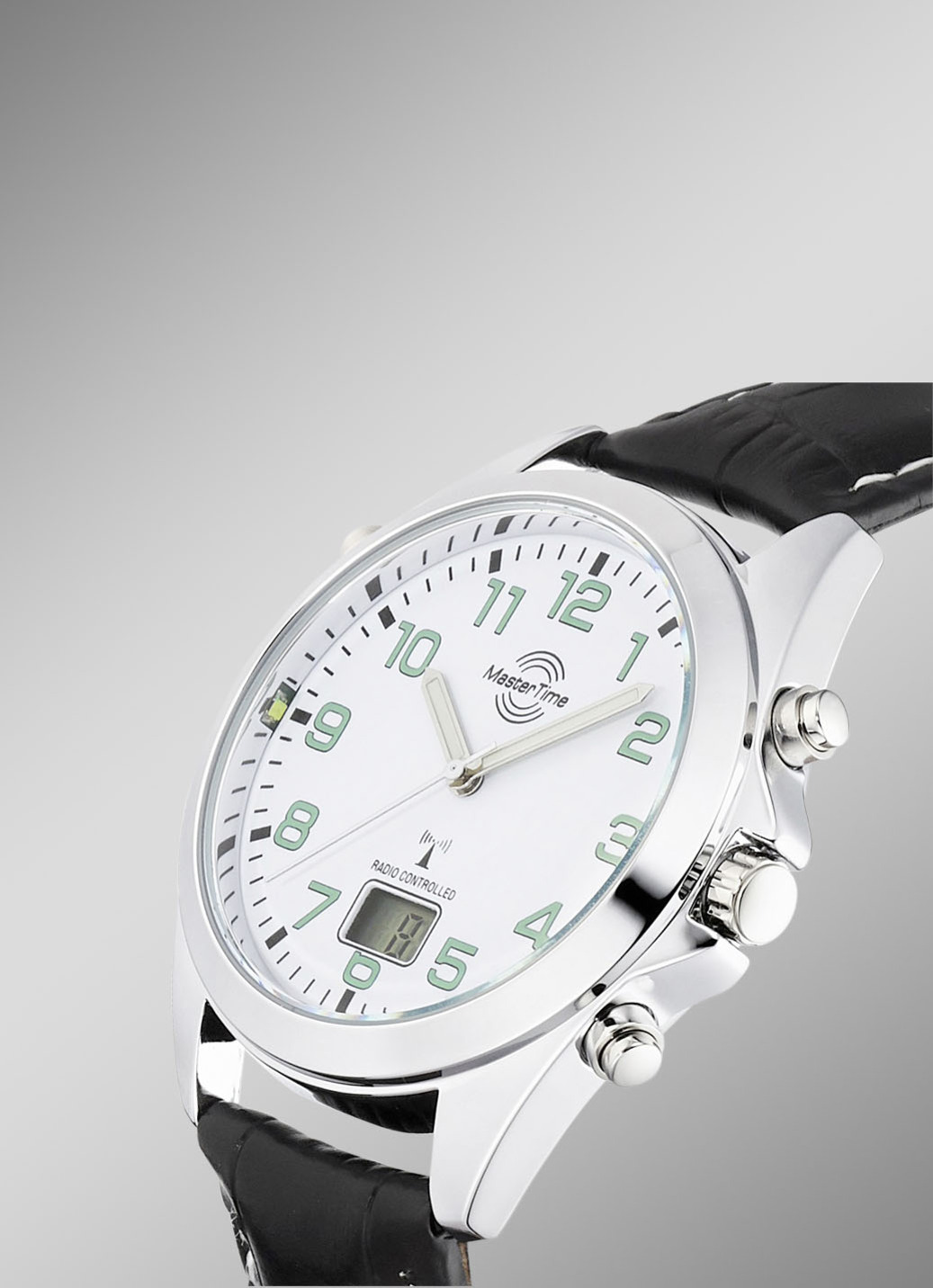 Master Time Funk-Herrenuhr mit Lederband