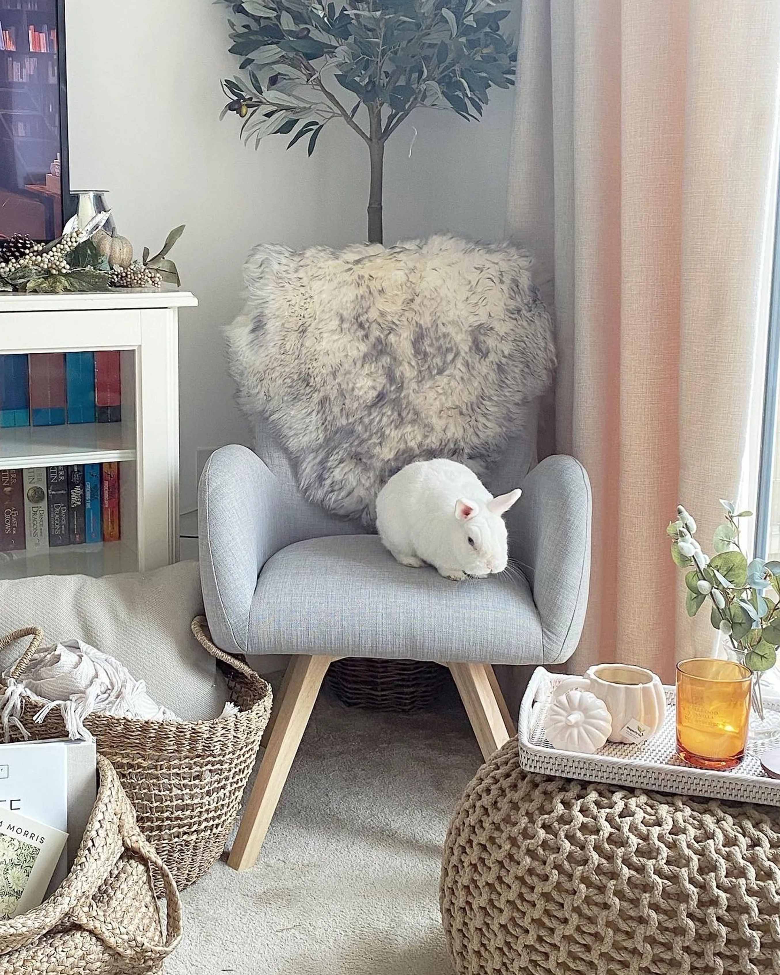 Fauteuil BJARN Stof Lichtgrijs